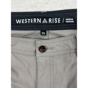 Western Rise Pants‎ Men 35 34x30 Gray Evolution Chino Nylon Stretch Golf Hiking